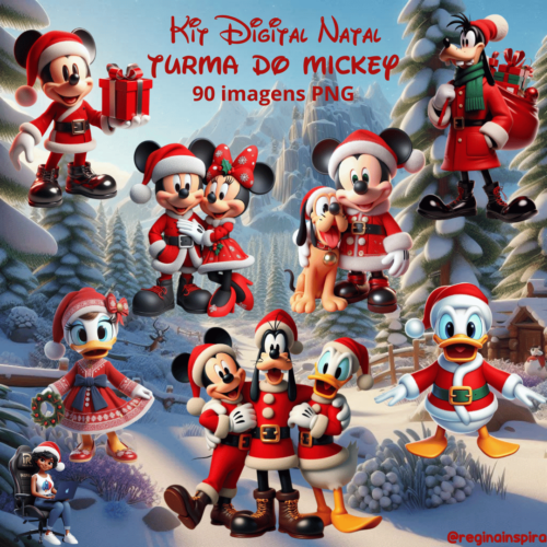 Kit Digital de Natal "Mickey e seus Amigos"
