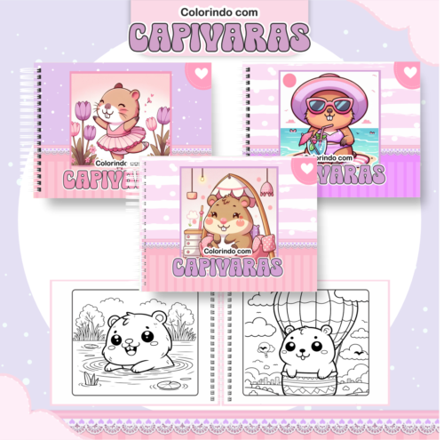 Livro de Colorir Capivara - Imagem 2