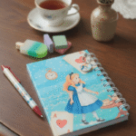 Caderno e Bloco "Alice no País das Maravilhas