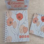 Kit Boho Flowers - Agenda, Bloquinho e Calendário 2026