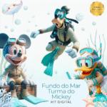 Kit Digital Turma do Mickey "Fundo do Mar"