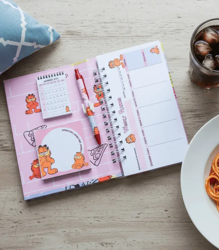 Planner Personalizado Garfield com Caneta – Diário Completo | Regina Inspira - Imagem 4