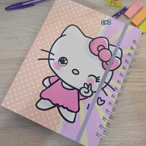 Caderno e Bloco Hello Kitty