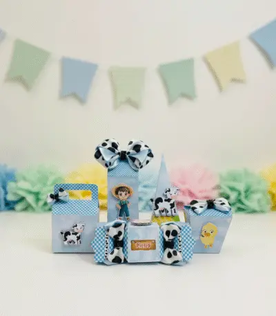 Kit de Festa Afetiva Personalizada Tema Fazendinha Menino