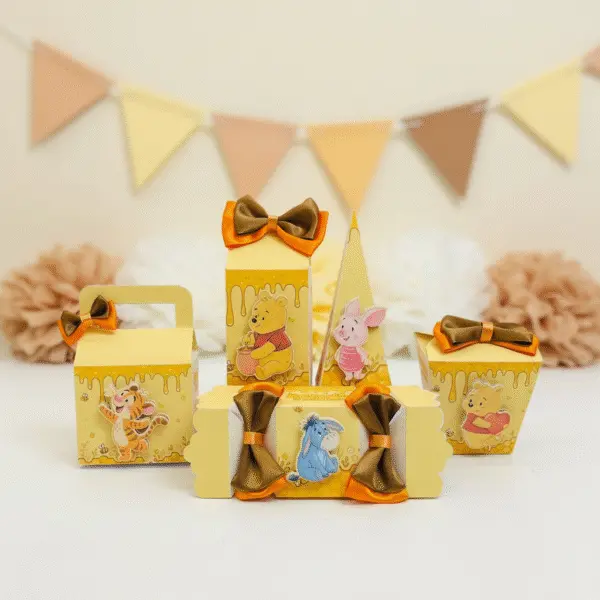 Kit de Festa Caixas Personalizadas Tema Ursinho Pooh