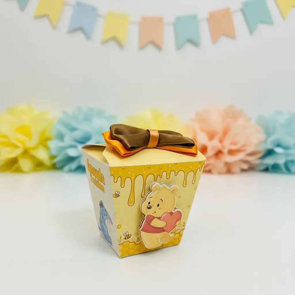Kit de Festa Caixas Personalizadas Tema Ursinho Pooh - Imagem 5