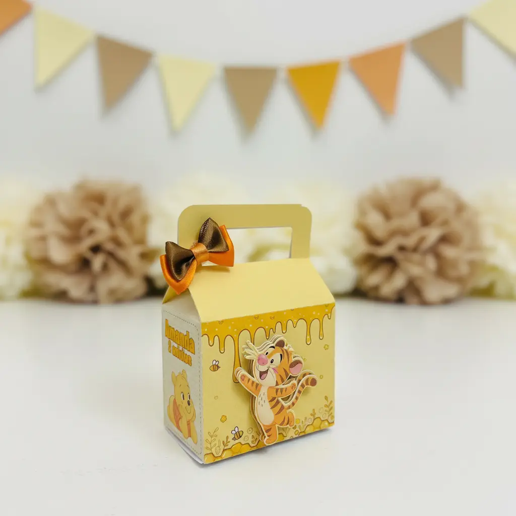 Kit de Festa Caixas Personalizadas Tema Ursinho Pooh - Imagem 6