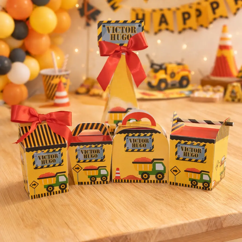 Kit Festa Afetiva Personalizada Tema Construção