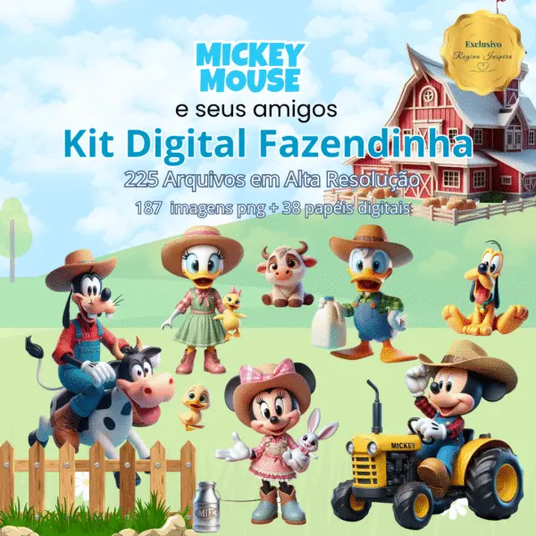 Kit Digital Mickey Mouse e Seus Amigos – Fazendinha