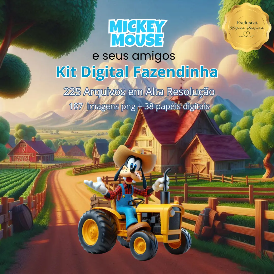 Kit Digital Mickey Mouse e Seus Amigos – Fazendinha - Imagem 3