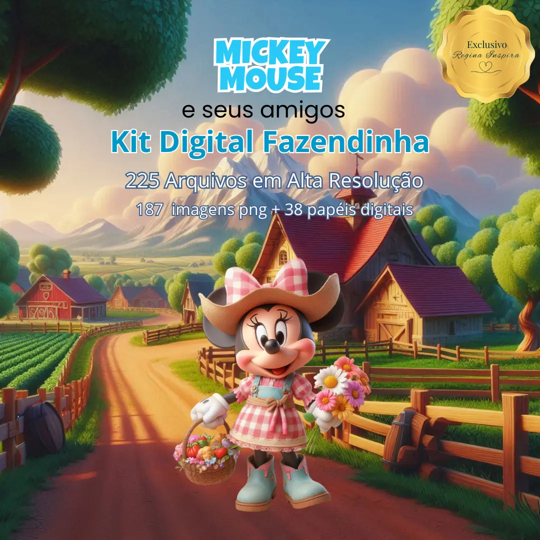 Kit Digital Mickey Mouse e Seus Amigos – Fazendinha - Imagem 4