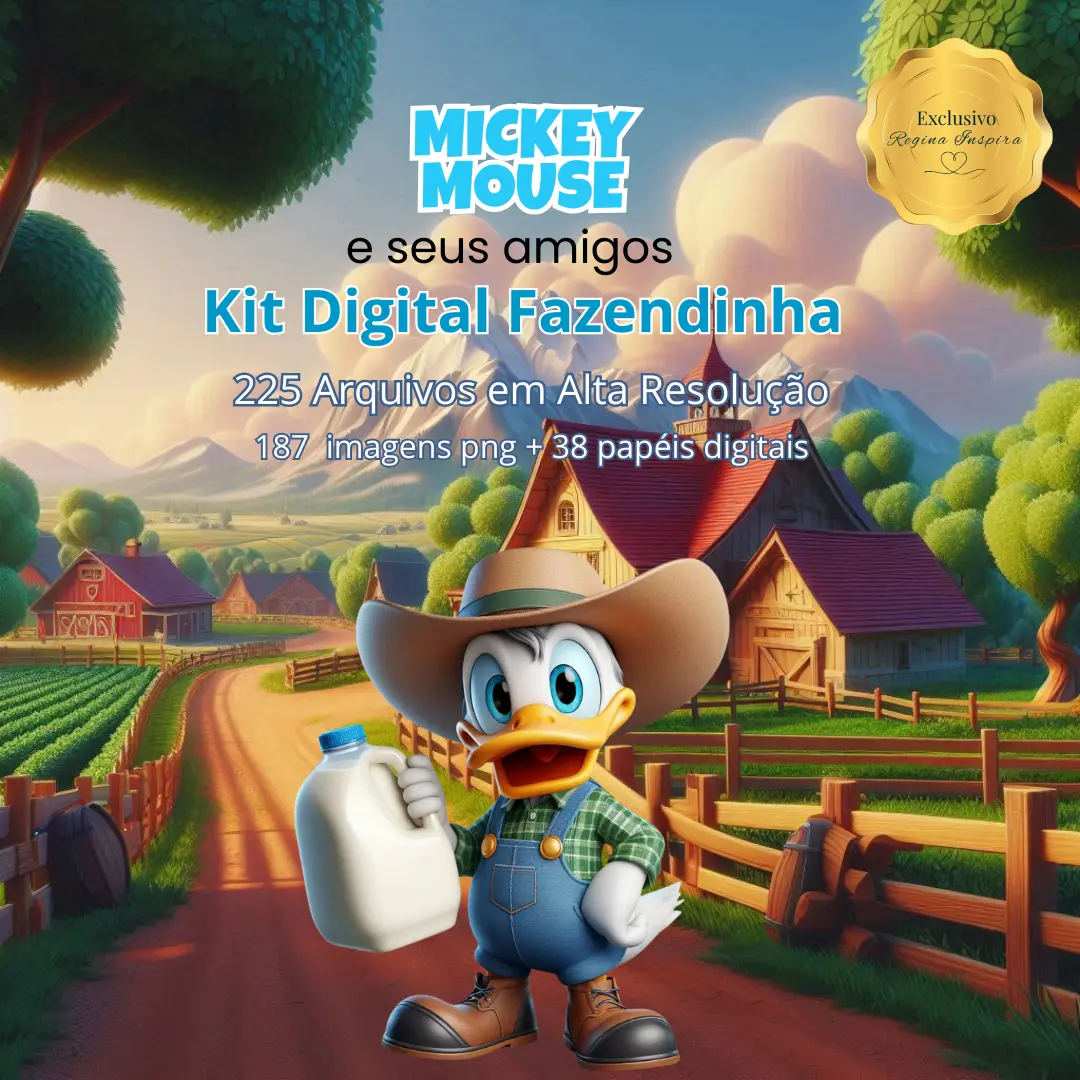 Kit Digital Mickey Mouse e Seus Amigos – Fazendinha - Imagem 6